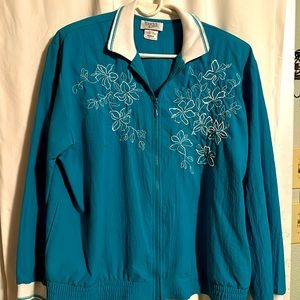 VINTAGE Teddi Windbreaker with shoulder pads. XL.